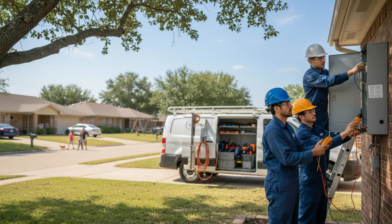 Certified electrician providing emergency electrical services in Sudan, TX